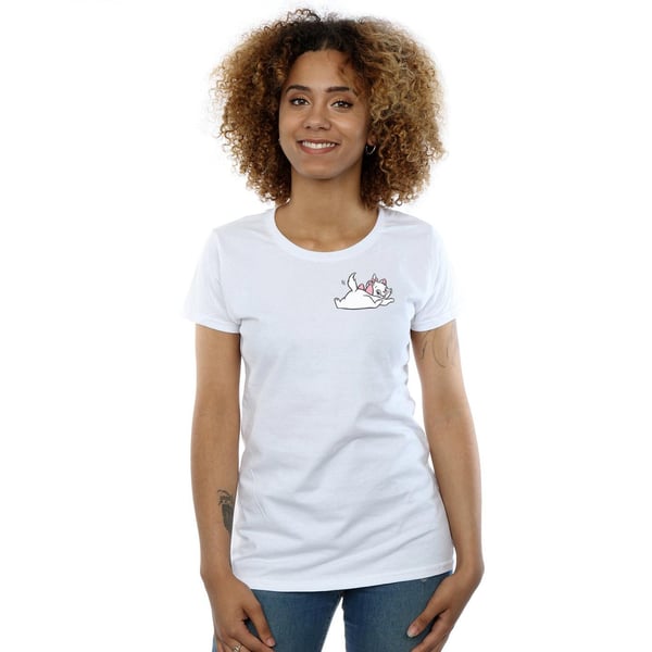 Disney Womens/Ladies Aristocats Marie Sweet Backside Breast Print Cotton T-Shirt