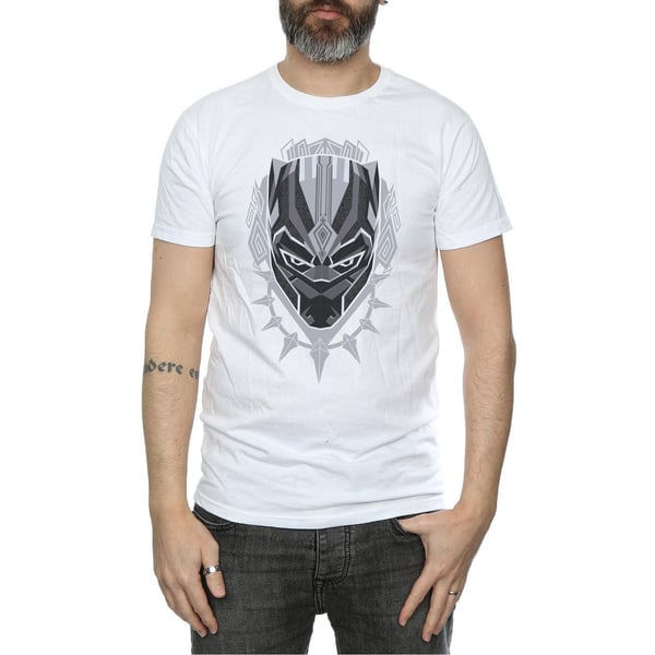 Marvel Mens Black Panther Head T-Shirt