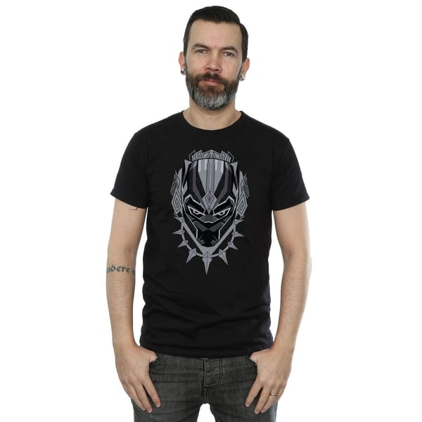 Marvel Mens Black Panther Head T-Shirt