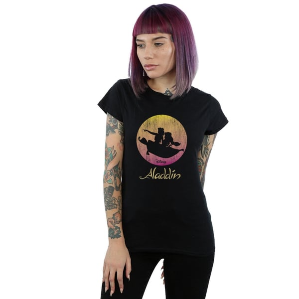 Disney Womens/Ladies Aladdin Flying Sunset Cotton T-Shirt