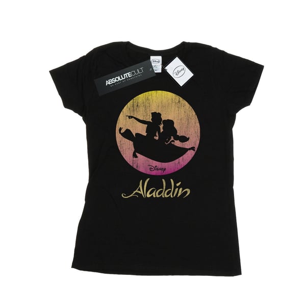 Disney Womens/Ladies Aladdin Flying Sunset Cotton T-Shirt
