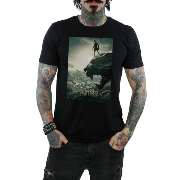Marvel Mens Black Panther Poster T-Shirt