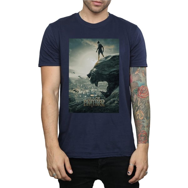 Marvel Mens Black Panther Poster T-Shirt