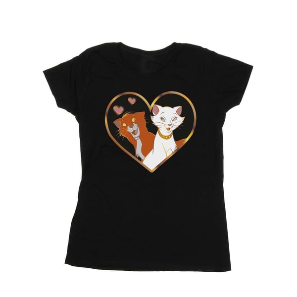 Disney Womens/Ladies The Aristocats Heart Cotton T-Shirt