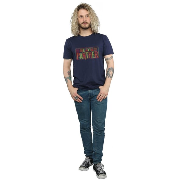 Marvel Mens Black Panther Tribal Logo T-Shirt