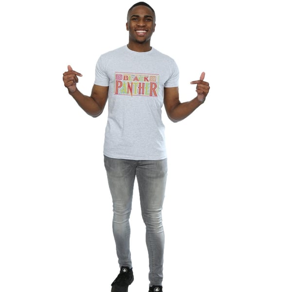 Marvel Mens Black Panther Tribal Logo T-Shirt