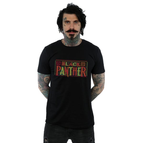 Marvel Mens Black Panther Tribal Logo T-Shirt