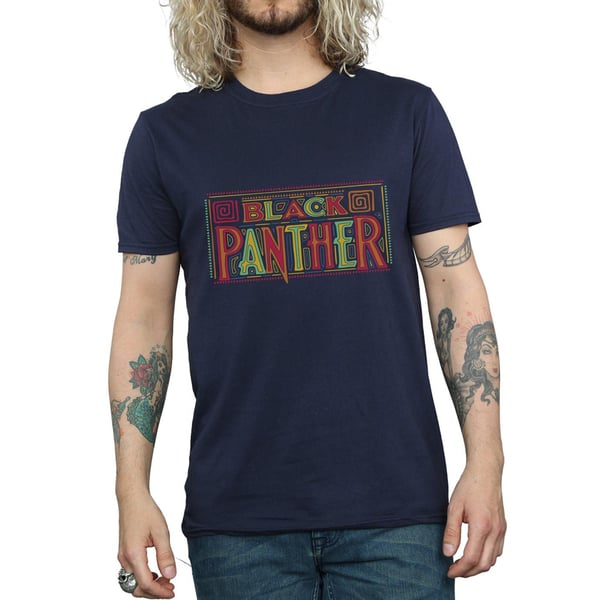 Marvel Mens Black Panther Tribal Logo T-Shirt