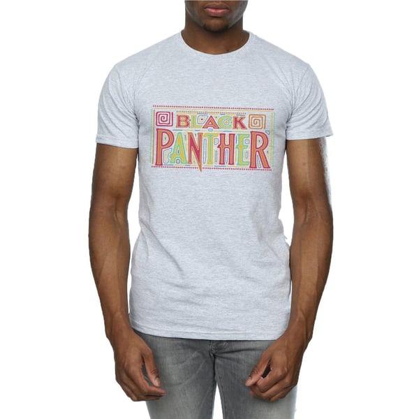 Marvel Mens Black Panther Tribal Logo T-Shirt