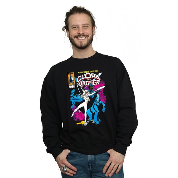 Marvel Mens Cloak And Dagger Comic Cover Sweatshirt