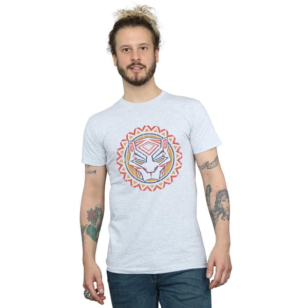 Marvel Mens Black Panther Tribal Panther Icon T-Shirt
