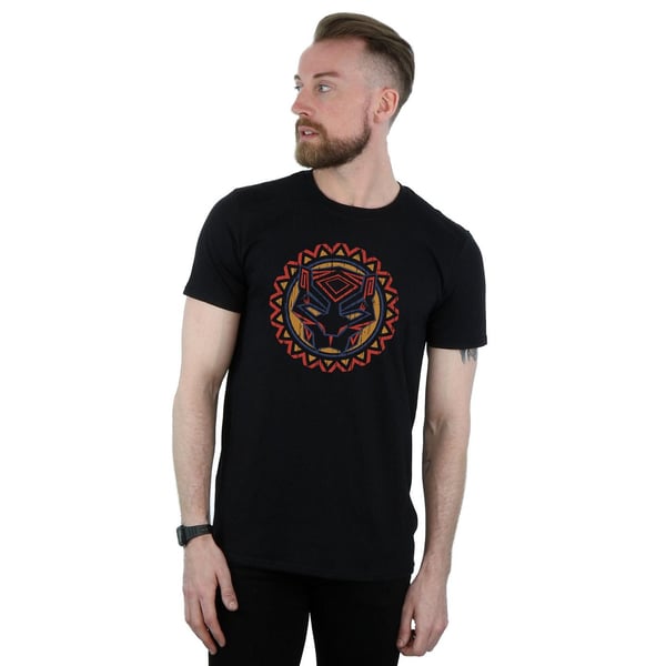 Marvel Mens Black Panther Tribal Panther Icon T-Shirt
