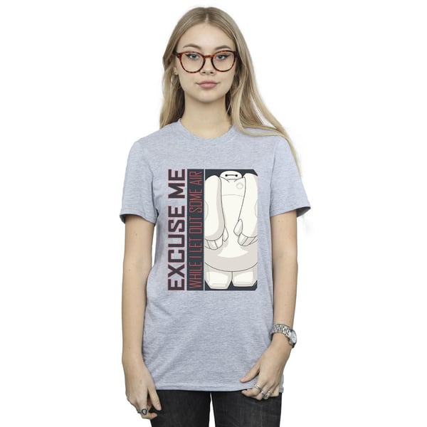 Disney Womens/Ladies Big Hero 6 Baymax Excuse Me Some Air Cotton Boyfriend T-Shirt