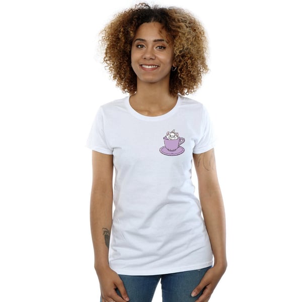 Disney Womens/Ladies Aristocats Marie In Cup Breast Print Cotton T-Shirt