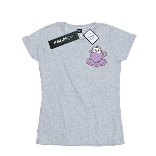 Disney Womens/Ladies Aristocats Marie In Cup Breast Print Cotton T-Shirt