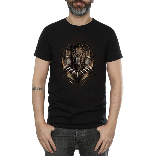 Marvel Mens Black Panther Gold Killmonger T-Shirt