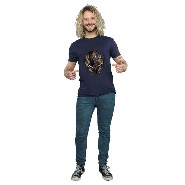 Marvel Mens Black Panther Gold Killmonger T-Shirt