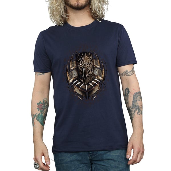 Marvel Mens Black Panther Gold Killmonger T-Shirt