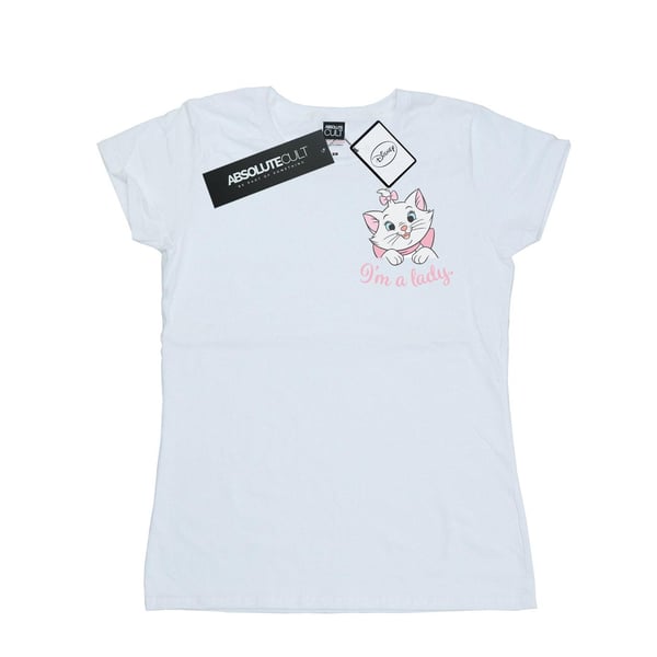 Disney Naiset Aristocats Marie I´m A Lady Rintapainatus Puuvilla T-paita