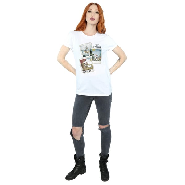 Frozen Womens/Ladies Olaf Polaroid Cotton Boyfriend T-Shirt