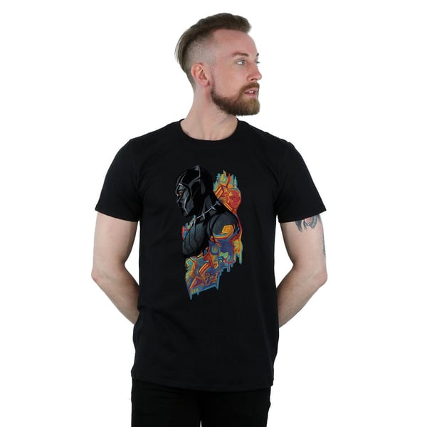 Marvel Mens Black Panther Profile T-Shirt