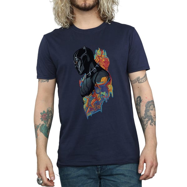 Marvel Mens Black Panther Profile T-Shirt