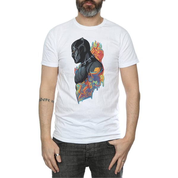 Marvel Mens Black Panther Profile T-Shirt