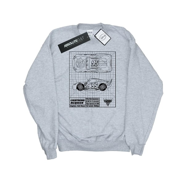 Disney Mens Cars Lightning McQueen Blueprint Sweatshirt