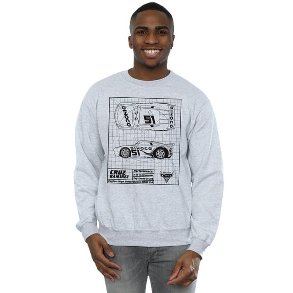 Disney Mens Cars Cruz Ramirez Blueprint Sweatshirt