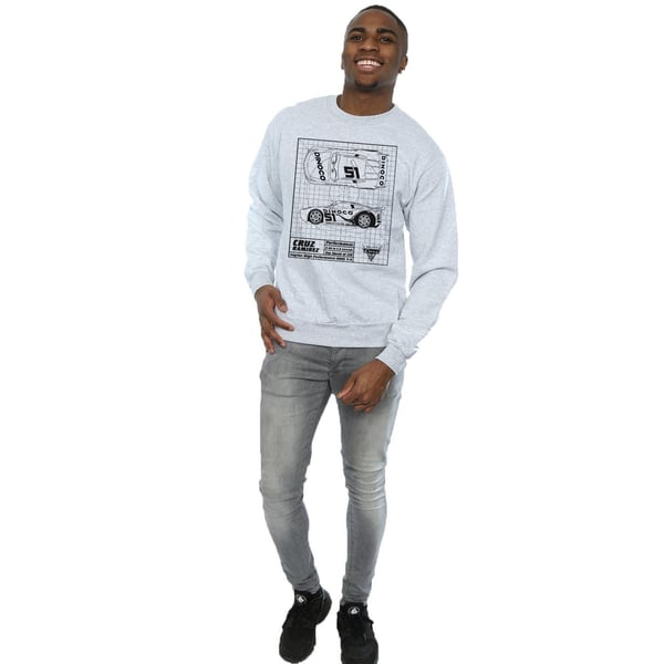 Disney Mens Cars Cruz Ramirez Blueprint Sweatshirt