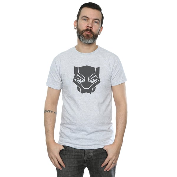 Marvel Mens Black Panther Black On Black T-Shirt