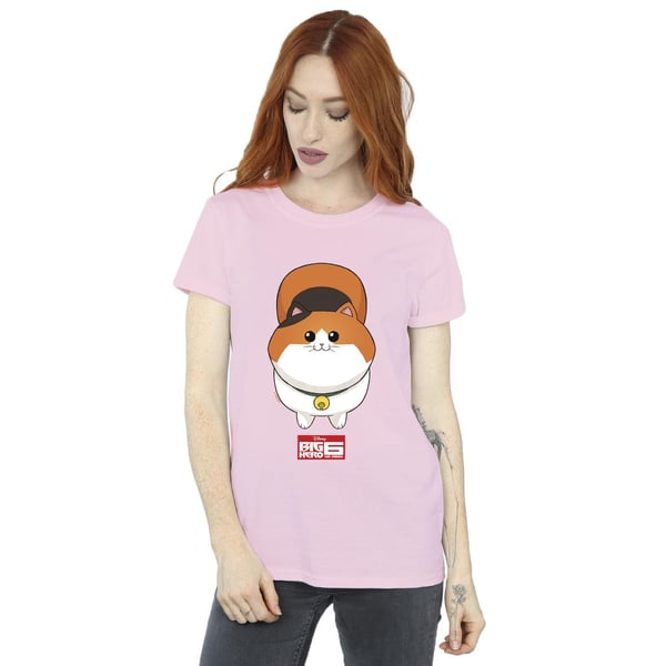 Disney Womens/Ladies Big Hero 6 Baymax Kitten Face Cotton Boyfriend T-Shirt