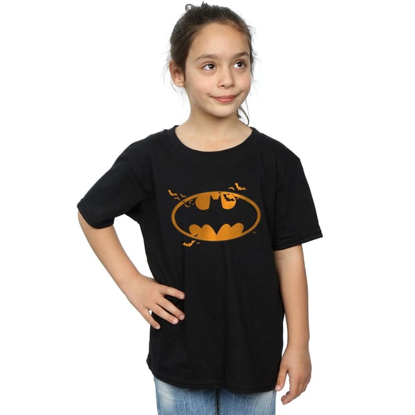 DC Comics Girls Batman Halloween Logo Cotton T-Shirt