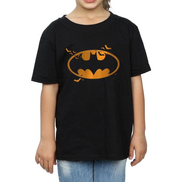 DC Comics Girls Batman Halloween Logo Cotton T-Shirt