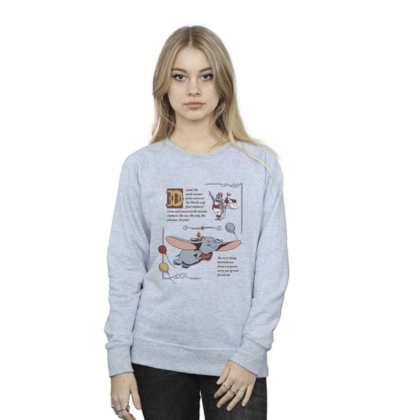 Disney Womens/Ladies Dumbo Story Book Page Sweatshirt