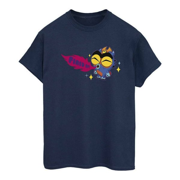 Disney Womens/Ladies Big Hero 6 Baymax Fred Fired Up Cotton Boyfriend T-Shirt