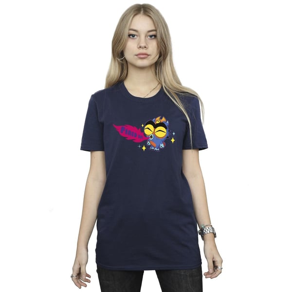 Disney Womens/Ladies Big Hero 6 Baymax Fred Fired Up Cotton Boyfriend T-Shirt