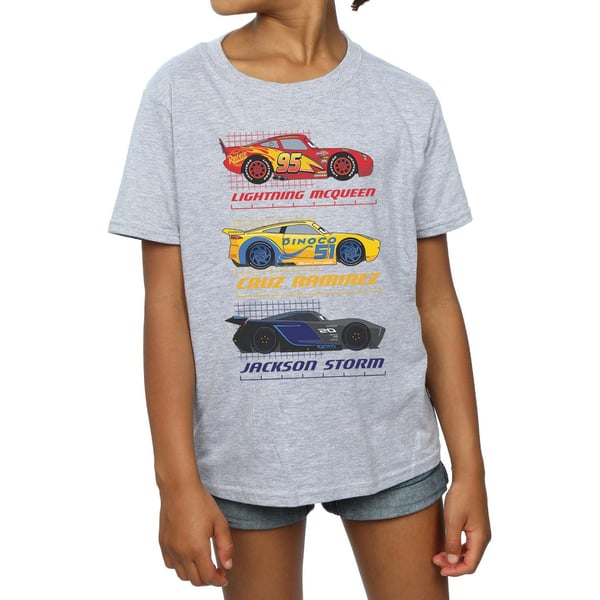 Autot Tyttöjen Racer Profile -puuvillapaita