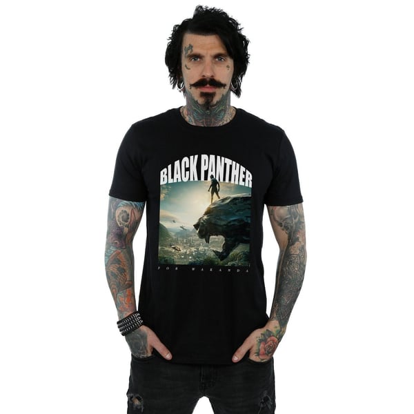 Marvel Mens Black Panther For Wakanda T-Shirt