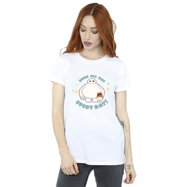 Disney Womens/Ladies Big Hero 6 Baymax Hugs Everyday Cotton Boyfriend T-Shirt