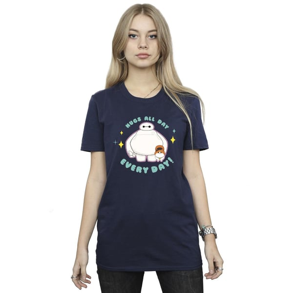 Disney Womens/Ladies Big Hero 6 Baymax Hugs Everyday Cotton Boyfriend T-Shirt