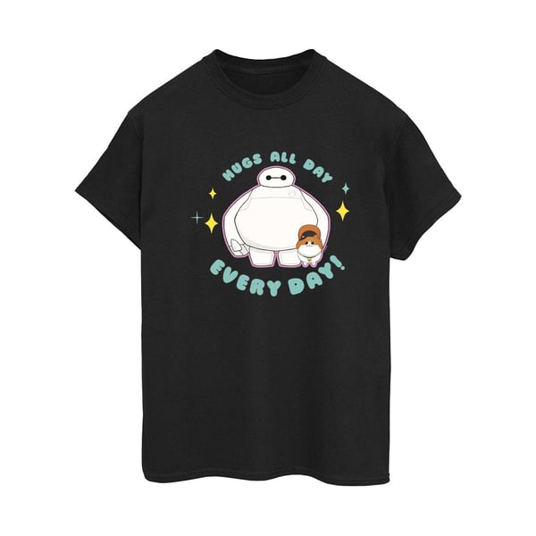 Disney Womens/Ladies Big Hero 6 Baymax Hugs Everyday Cotton Boyfriend T-Shirt
