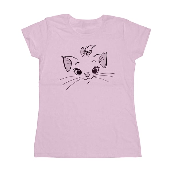 Disney Womens/Ladies Classics Marie Face Pocket Cotton T-Shirt