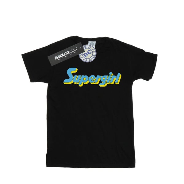 DC Comics Flickor Supergirl Text Logotyp Bomulls T-shirt