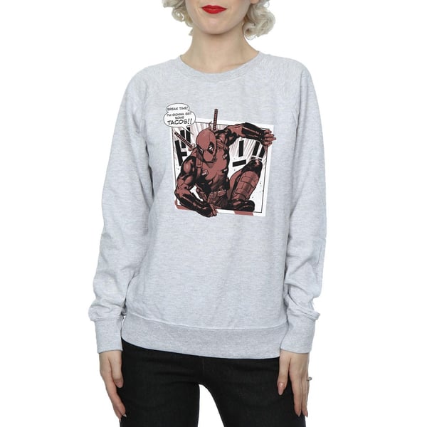 Marvel Womens/Ladies Deadpool Breaktime Tacos Sweatshirt