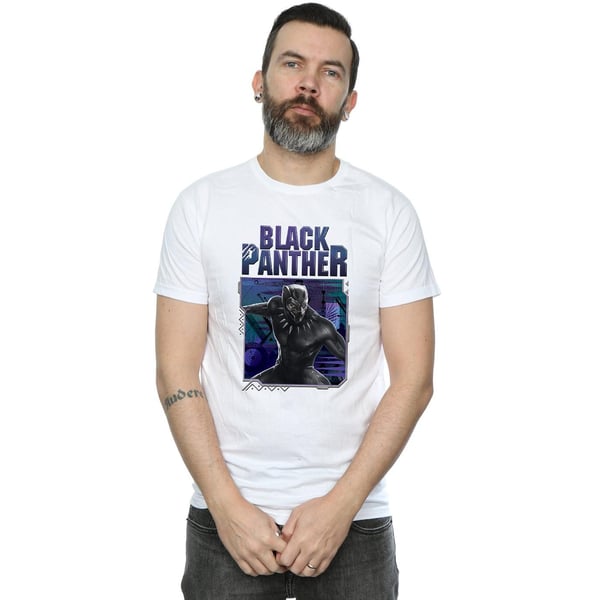 Marvel Mens Black Panther Tech Badge T-Shirt