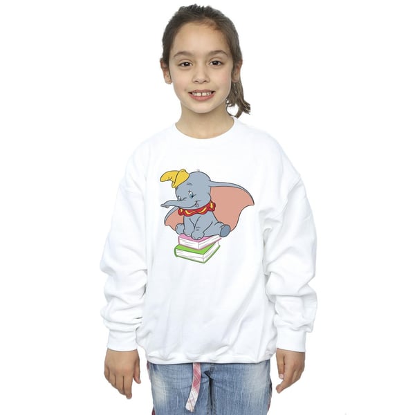 Disney Girls Dumbo Sitting On Books Sweatshirt