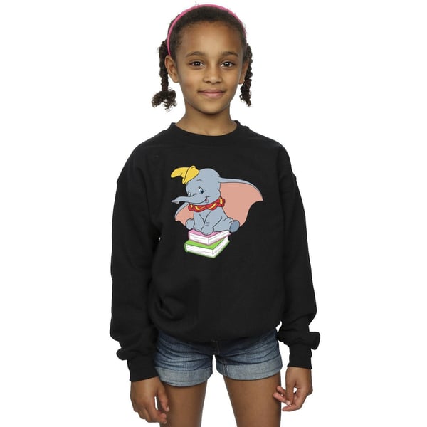 Disney Girls Dumbo Sitting On Books Sweatshirt