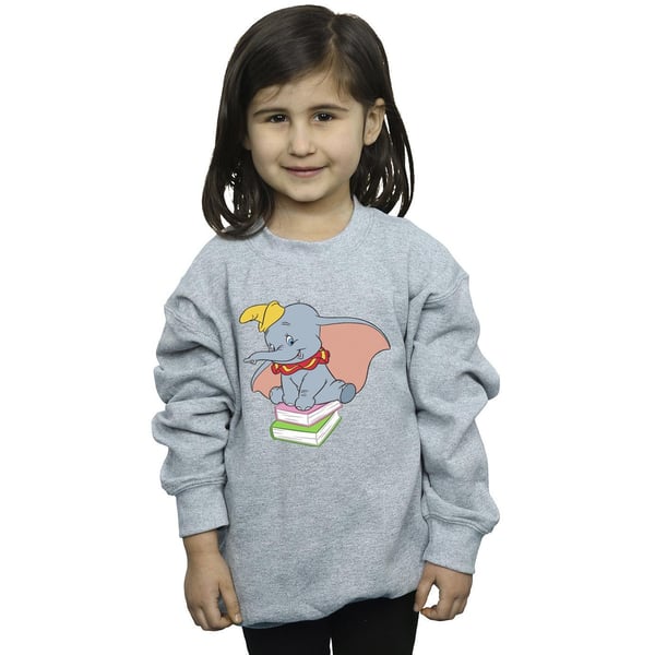 Disney Girls Dumbo Sitting On Books Sweatshirt
