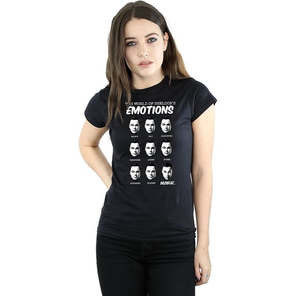 The Big Bang Theory Womens/Ladies Emotions Sheldon Cotton Boyfriend T-Shirt